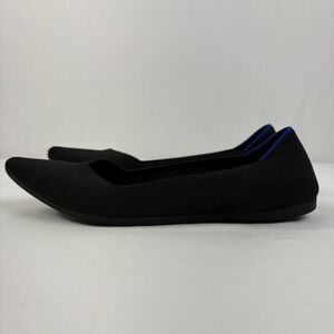 Rothys The Point Women's Black Pointed Toe Ballet Flats Sustainable Washable 8